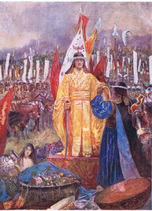 The Grand Marshall proclaimed emperor on the battlefield 824 AD by Henry Charles Seppings Wright
